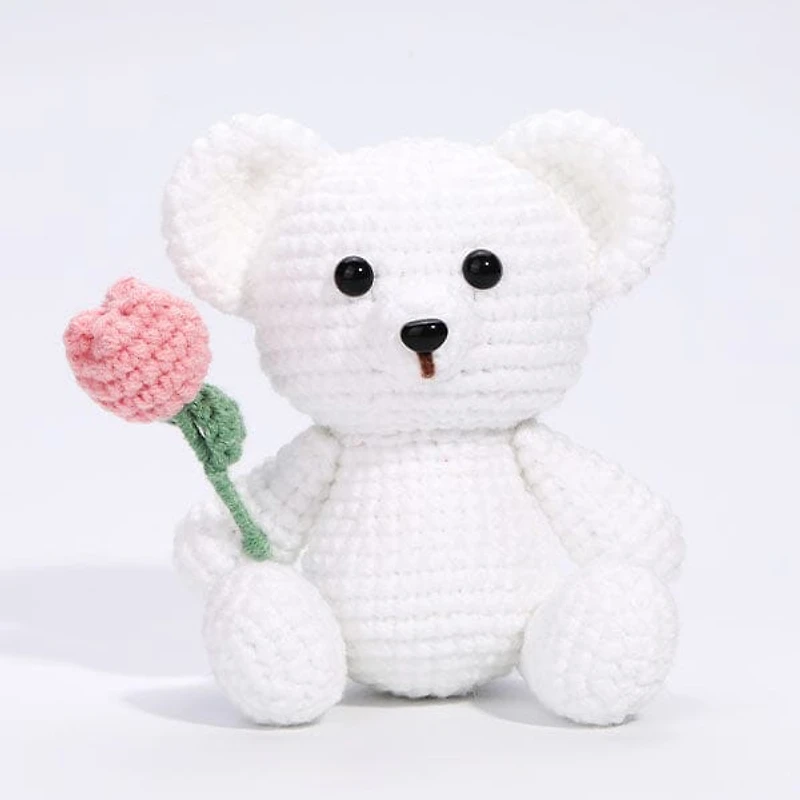 The LOOP Brigade: DIY Mini Crochet Plush Toy Complete Kit For Beginners - Cliff the Bear