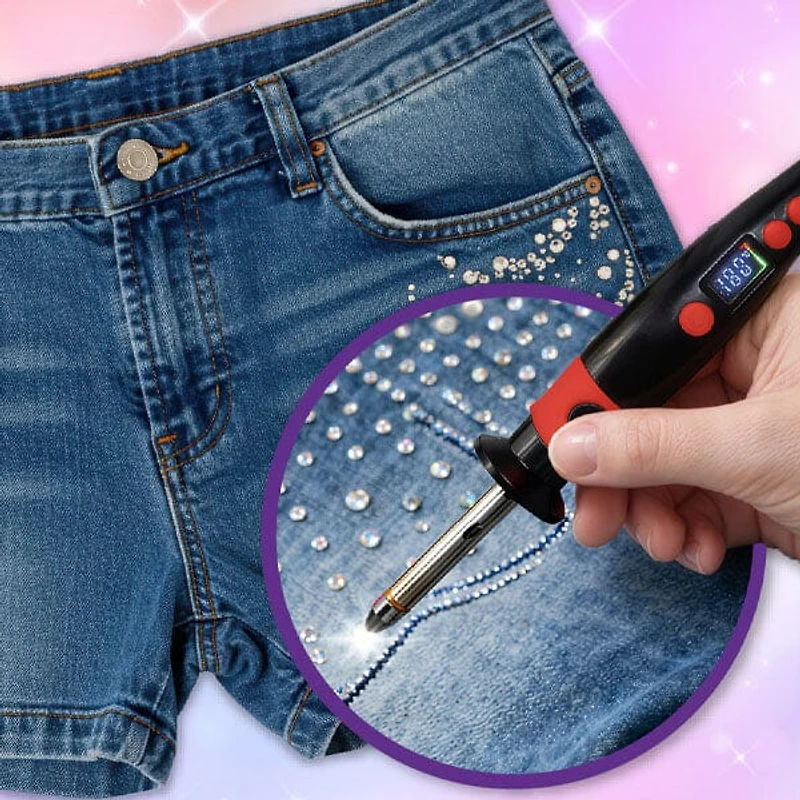 Dazzlify Hot-Fix Bedazzle Rhinestone Applicator Wand Large Kit