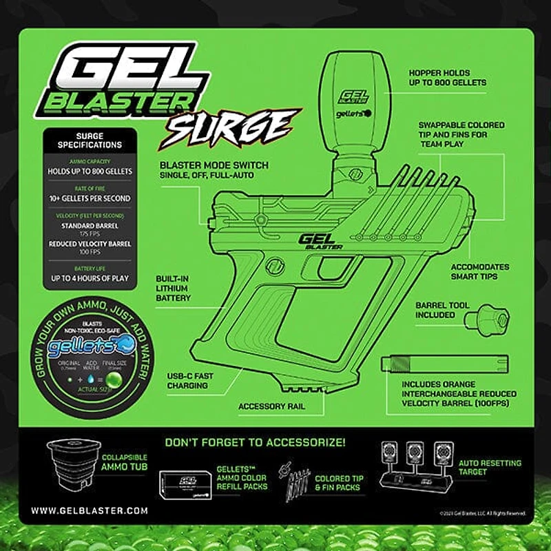 Gel Blaster® SURGE Fully Automatic Water Bead Blaster