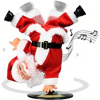 Jolly Moves: Breakdancing Handstand Santa Claus Fun Christmas Decor
