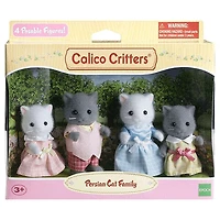 Calico Critters: Persian Cat Family (4pc) Posable Flocked Collectible Figurines