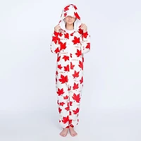 Cozy Cuddler "Elbows Up!" Canada Flannel Onesie For Adults & Kids (1pc) Multiple Sizes
