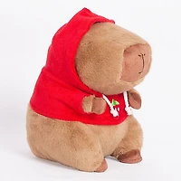 Capybara 9" Kawaii Red Strawberry Hoodie Plush Toy (1pc)
