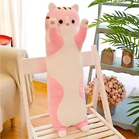 Long Animal Plush Toy Styles (3FT Long!) | Pink Tabby Cat