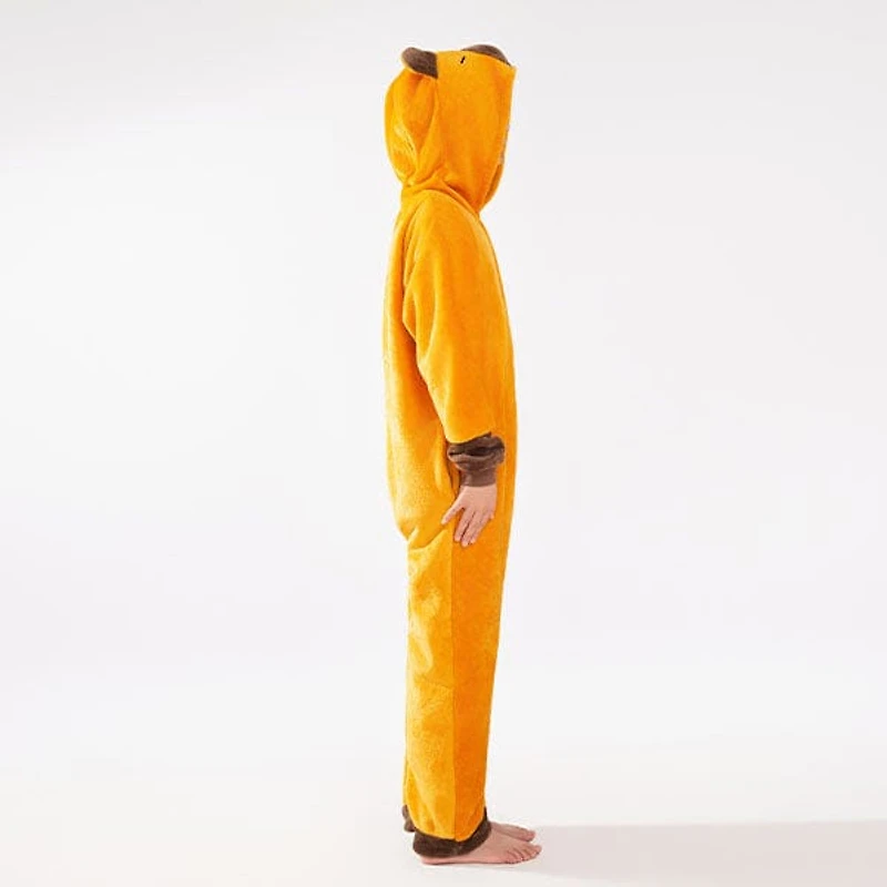 Cozy Cuddler Capybara Flannel Onesie For Adults & Kids (1pc) Multiple Sizes