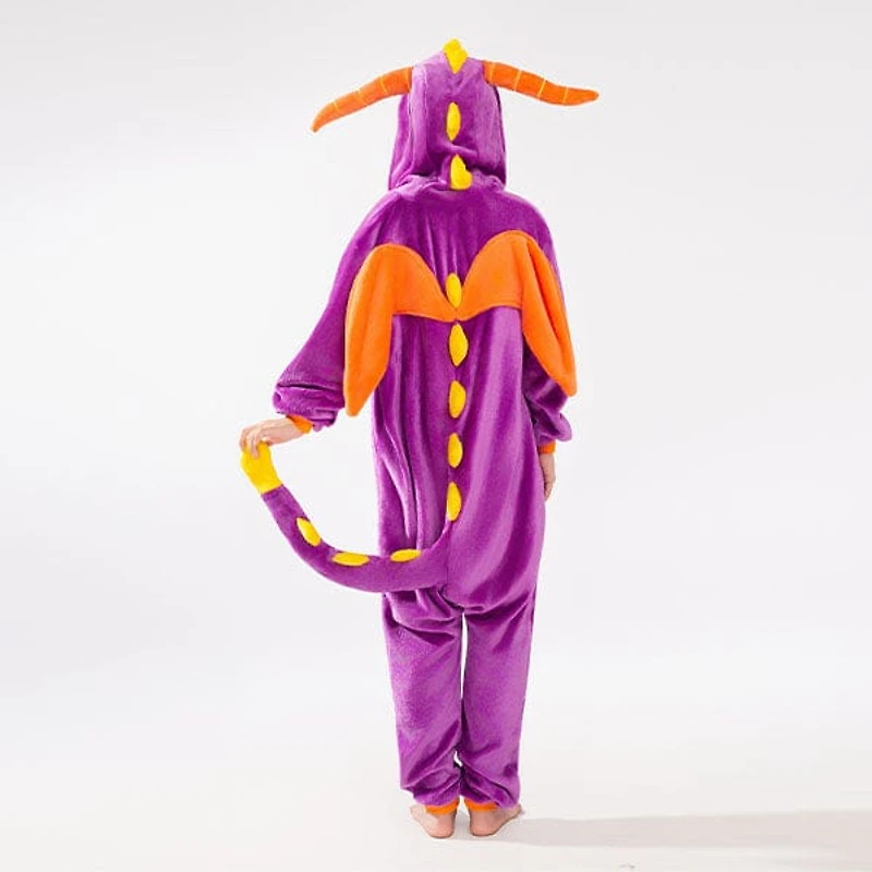 Cozy Cuddler Dragon Flannel Onesie For Adults & Kids (1pc) Multiple Sizes
