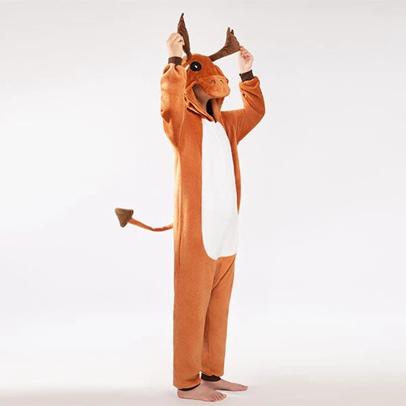 Cozy Cuddler Moose Flannel Onesie For Adults & Kids (1pc) Multiple Sizes