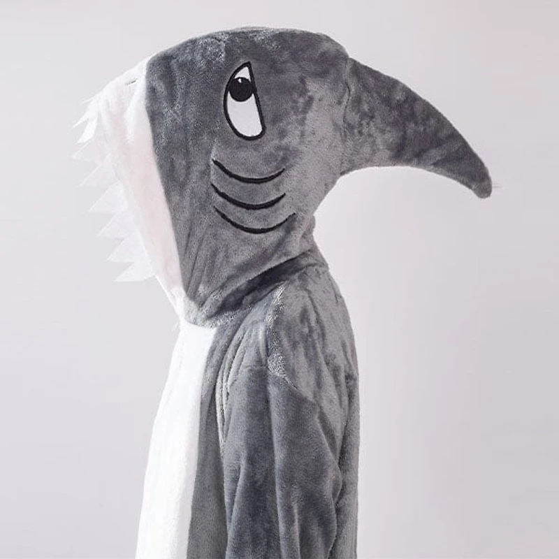 Cozy Cuddler Shark Flannel Onesie For Adults & Kids (1pc) Multiple Sizes