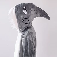 Cozy Cuddler Shark Flannel Onesie For Adults & Kids (1pc) Multiple Sizes