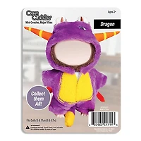 Outfit: Purple Dragon Onesie Costume for Dolls - Petite Threads x Cozy Cuddler