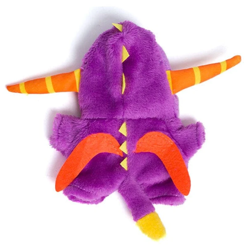 Outfit: Purple Dragon Onesie Costume for Dolls - Petite Threads x Cozy Cuddler