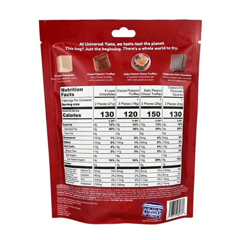 Universal Yums "Chocolate Yums of the World" Rare Imported Candy (10pc)