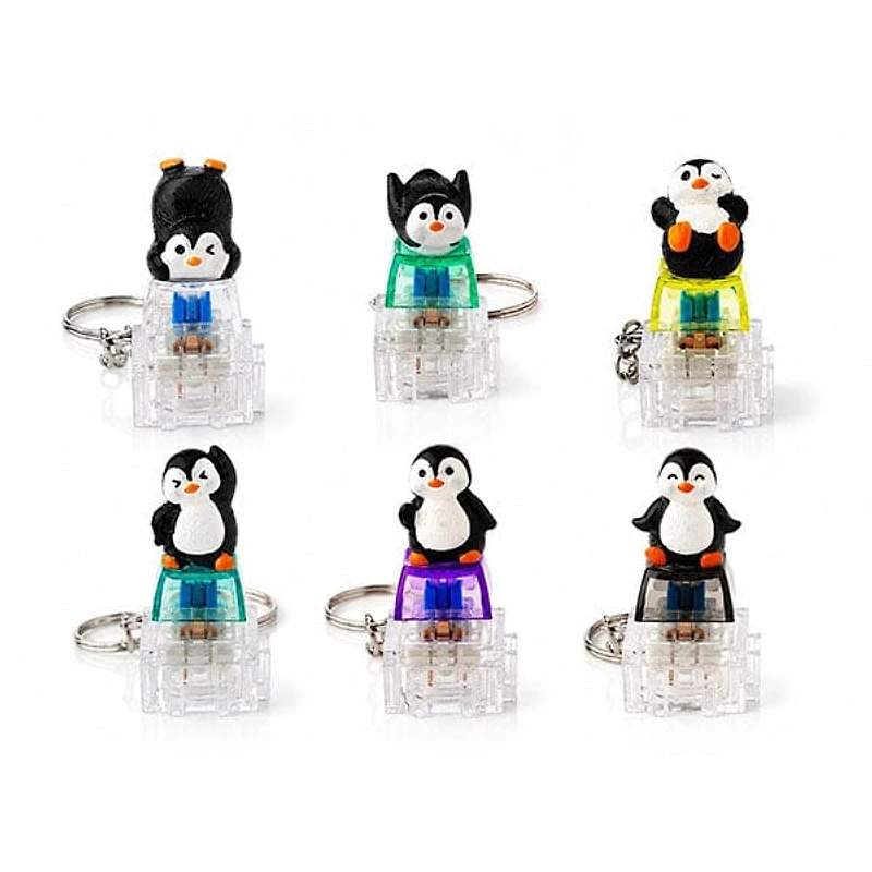 ClikCharms Fidget Keyboard Clicker Keychain - 1 Random 3D Animal Design