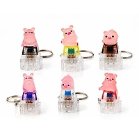 ClikCharms Fidget Keyboard Clicker Keychain - 1 Random 3D Animal Design
