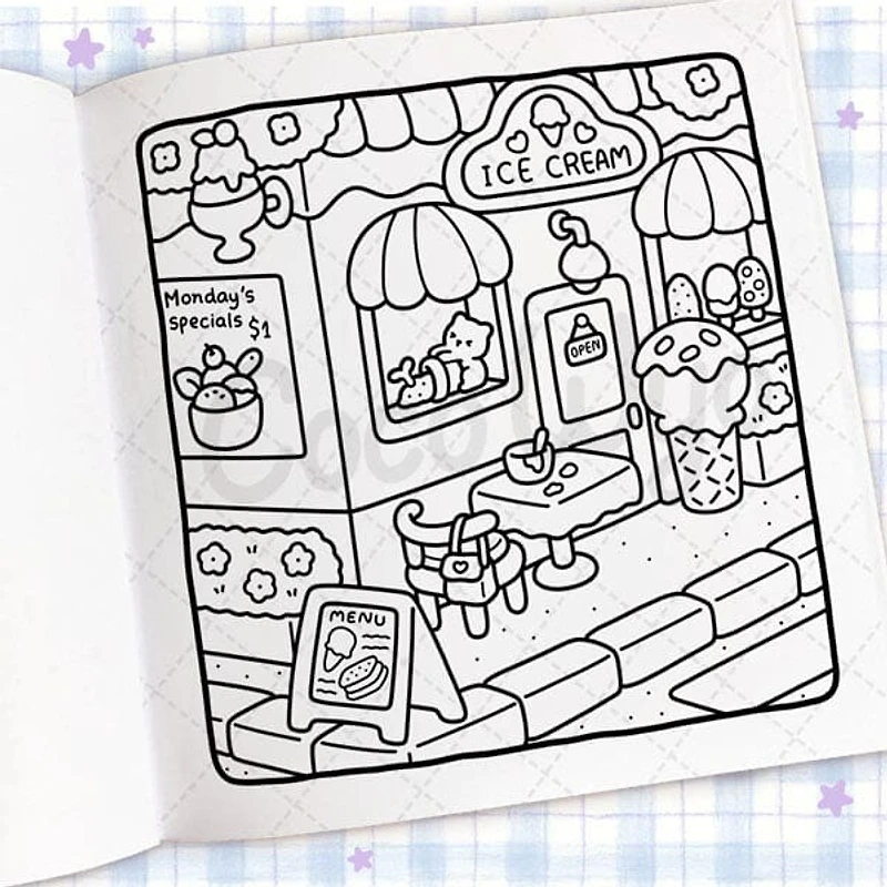 "Cozy Corner" Coloring Book: Cozy Space Coloring by Coco Wyo (45 Pages)