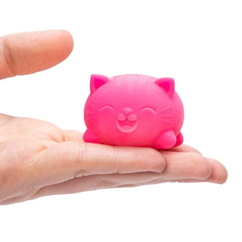 Nee Doh Teenie Cool Cats Squishy Fidget Stress Ball Toys (3pc) Colors Ship Assorted