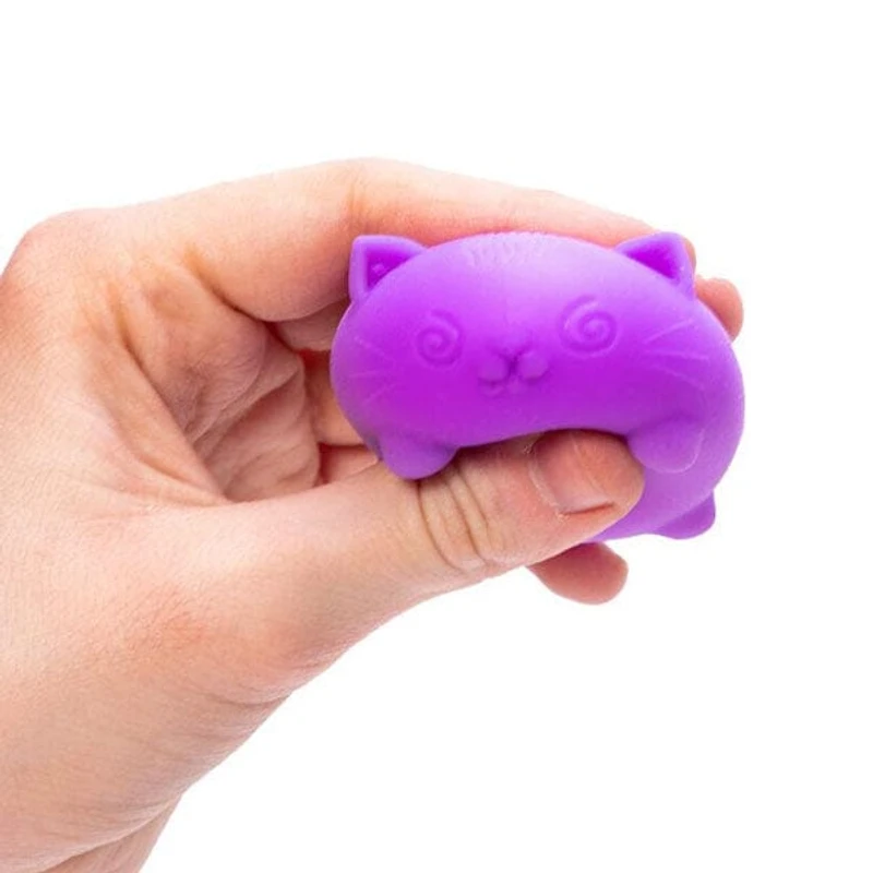 Nee Doh Teenie Cool Cats Squishy Fidget Stress Ball Toys (3pc) Colors Ship Assorted