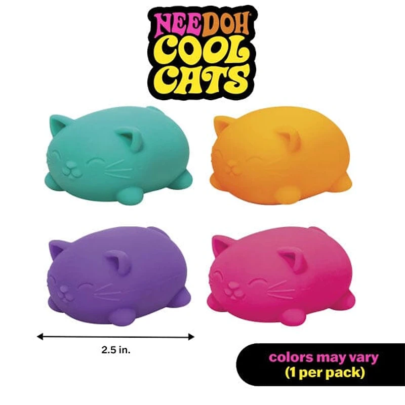 Nee Doh Cool Cats Squishy Fidget Stress Ball Toy (1pc) Colors Ship Assorted