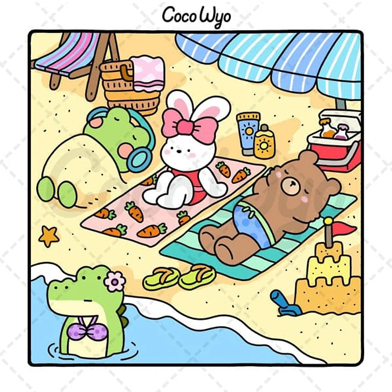 "Cozy Friends" Coloring Book: Cozy Space Coloring by Coco Wyo (40 Pages)