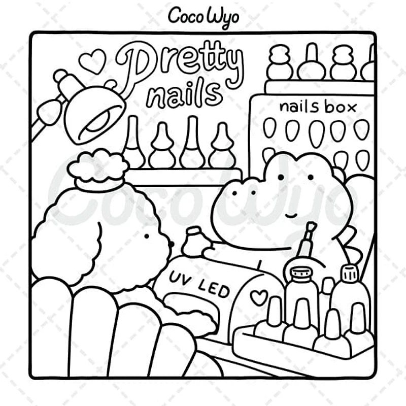 "Cozy Friends" Coloring Book: Cozy Space Coloring by Coco Wyo (40 Pages)