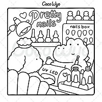 "Cozy Friends" Coloring Book: Cozy Space Coloring by Coco Wyo (40 Pages)