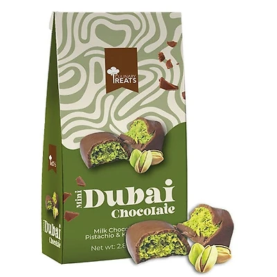 Mini Dubai Chocolate Bites by Culinary Treats (80g) Filled w/ Pistachio & Kadayif