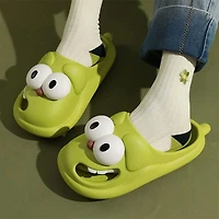 Shhhandals Cartoon Dog Unisex Anti-Slip Foam Cloud Slides - Green (Multiple Sizes)