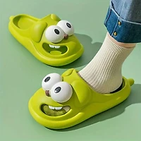 Shhhandals Cartoon Dog Unisex Anti-Slip Foam Cloud Slides - Green (Multiple Sizes)