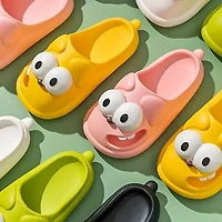 Shhhandals Cartoon Dog Unisex Anti-Slip Foam Cloud Slides - Green (Multiple Sizes)