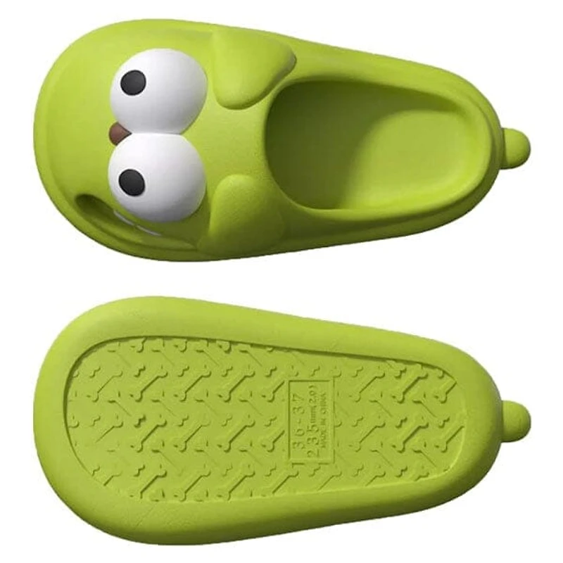 Shhhandals Cartoon Dog Unisex Anti-Slip Foam Cloud Slides - Green (Multiple Sizes)