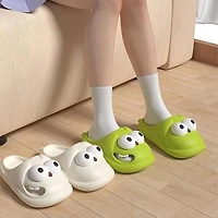 Shhhandals Cartoon Dog Unisex Anti-Slip Foam Cloud Slides - Green (Multiple Sizes)