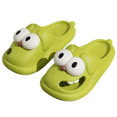 Shhhandals Cartoon Dog Unisex Anti-Slip Foam Cloud Slides - Green (Multiple Sizes)