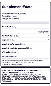 Neuro: Wintergreen Chewing Gum – Energy & Focus