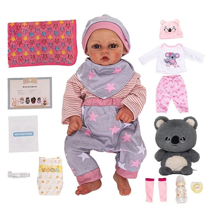 TrueHeart Treasures: Dream Weavers Collection Weighted Reborn Lifelike Baby Dolls (3kg) Baby Evangeline