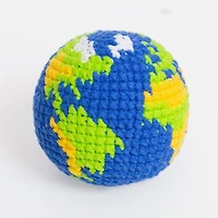 Kixaroo Earth Design Crochet Foot Bag Juggling Sack (1pc)