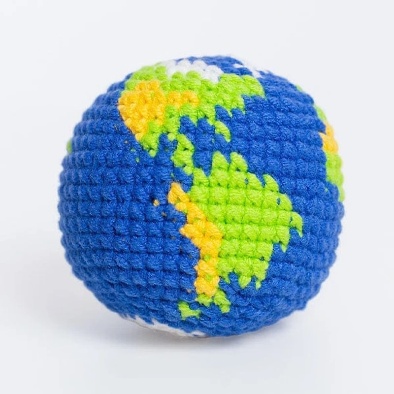Kixaroo Earth Design Crochet Foot Bag Juggling Sack (1pc)