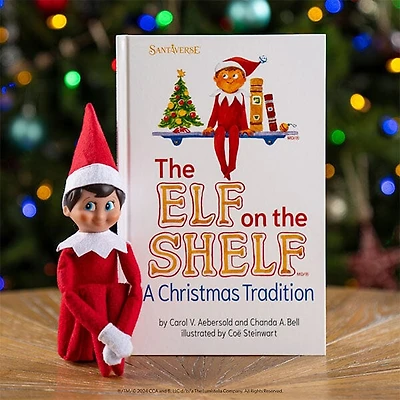 Elf On The Shelf® Official Christmas Tradition Kit (Blue Eye Boy English/French) Includes Storybook & Scout Elf!