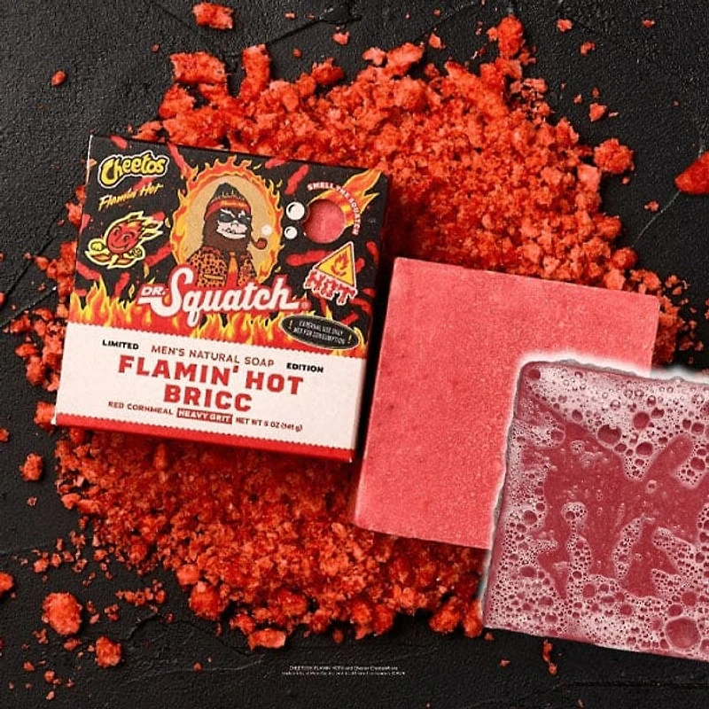 Dr. Squatch® Hot Cheetos™ Flamin' Hot Bricc All-Natural Bar Soap For Men (1pc) Limited Edition
