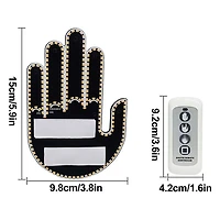 FlashFlicks Funny LED Car Accessory (w/ Remote) Novelty Truck Gadget Hand Signal Light For Road Communication