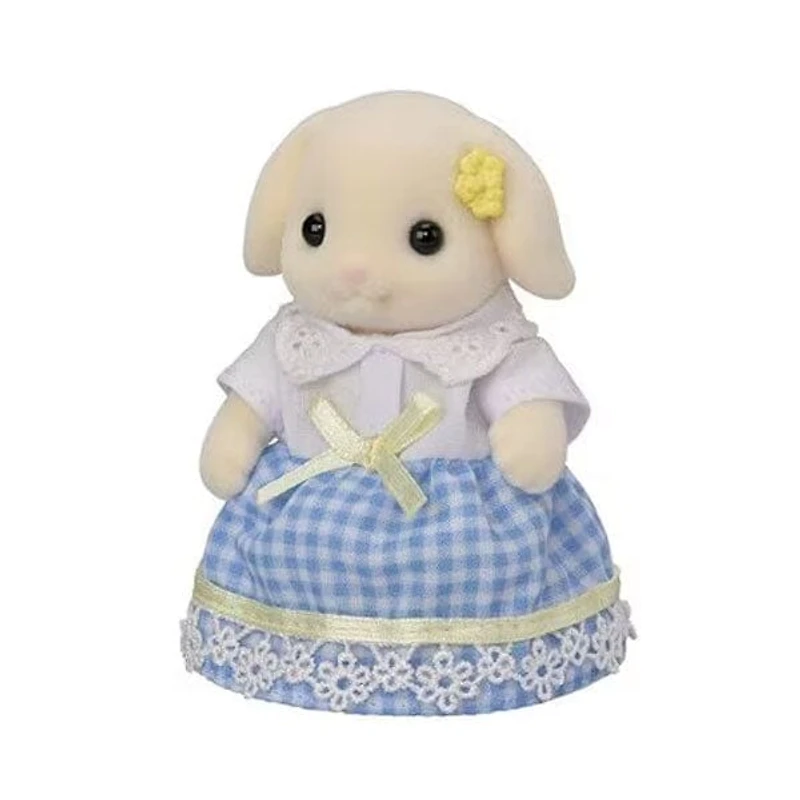 Calico Critters: Flora Rabbit Family (5pc) Posable Flocked Collectible Figurines