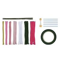 Studio Art DIY Chenille Flower Bouquet Craft Kit (206pc)