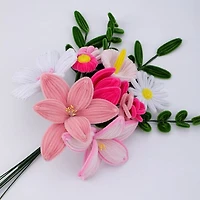 Studio Art DIY Chenille Flower Bouquet Craft Kit (206pc)
