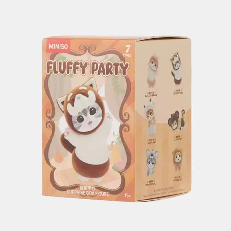 MINISO x Mofusand: Fluffy Party Series Flocked Collectible Figurine Blind Box (1pc)