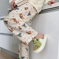 Frog Shhhandals Slippers | Unisex Linen Waffle Knit Plush Animal Slides Multiple Sizes