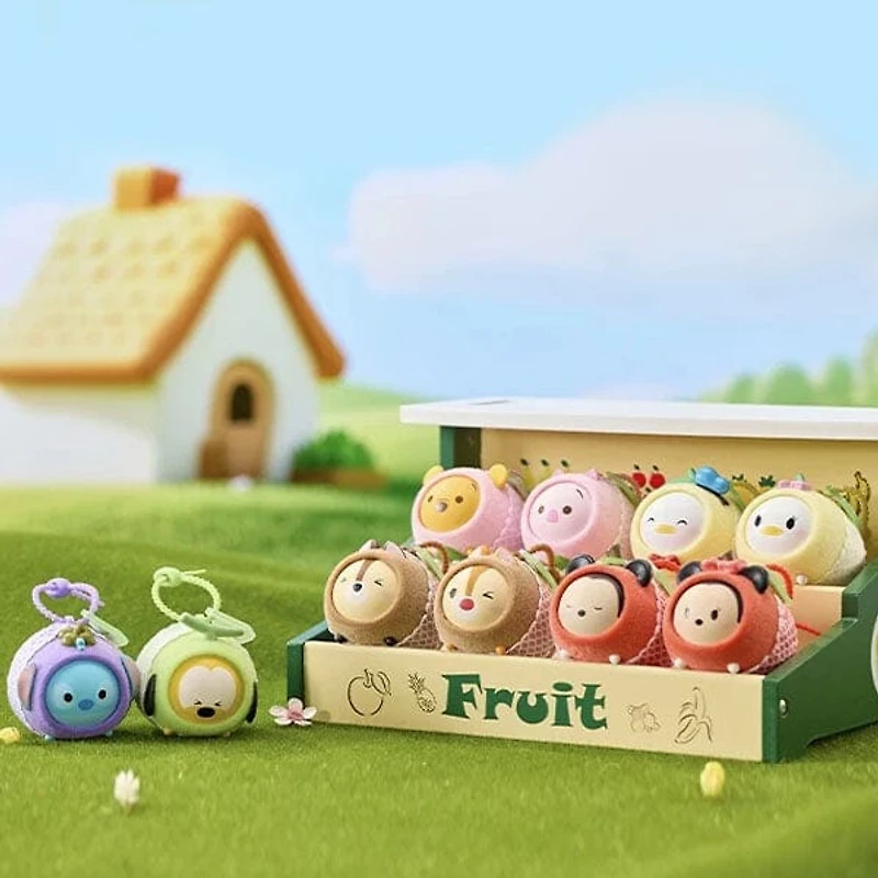 MINISO x Disney: Fruit Flocked Face Swap Series Figurine Keychain Blind Box (1pc)