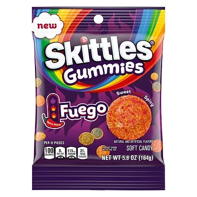 Skittles Fuego Spicy Fruity Gummy Candy (5.8oz)