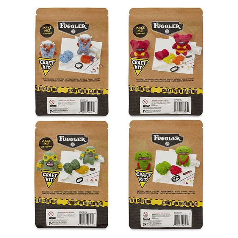Fuggler DIY Crochet Plush Toy Complete Craft Kit For Beginners (1 Kit) Character Ships Assorted
