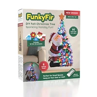 FunkyFir DIY 63" Felt Christmas Tree Wall Hanging w/ LED Lights & Ornaments
