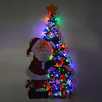 FunkyFir DIY 63" Felt Christmas Tree Wall Hanging w/ LED Lights & Ornaments