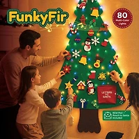 FunkyFir 63" DIY Musical Felt Christmas Tree with Motion-Sensor Lights